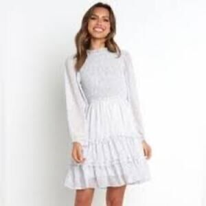 Petal & Pup Women's Rachael Dress In Light Blue 6 Tiered Smocked Floral Feminine
